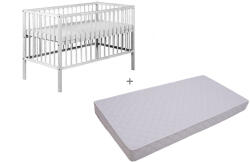 Klups Patut KLUPS Frank Alb + Saltea 10 Mykids Confort II