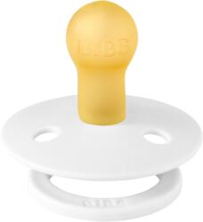 BIBS - Suzeta Colour Latex, tetina rotunda, 0 luni +-White (100211C)