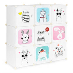 MODERNHOME Raft modular cu 9 compartimente pentru camera copilului Ecotoys 09B (ed-EDIPJJCBS0009-09B)