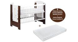 Klups Patut KLUPS Little Giraffe Wenge + Saltea 8 MyKids Confort II - bebes