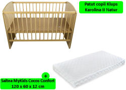 Klups Patut Klups Karolina II Natur + Saltea Confort II 12