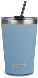 NAVA Cana termoizolanta cu pai Nava 450ml albastru (10-262-111)