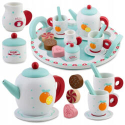 RicoKids Set din lemn pentru servit ceaiul Ricokids RK-869 - Turcoaz (ed-EDI786901) Bucatarie copii
