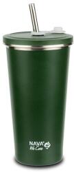 NAVA Cana termica cu pai din otel inoxidabil, Nava We care, 500 ml, verde (10-110-040)