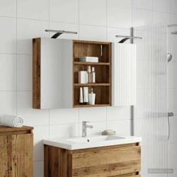 vidaXL Комплект шкафове за баня 3 бр. 100 x 10, 5 x 50 см (3403694)