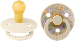 BIBS x LIBERTY - Set 2 suzete Colour Strawberries and Cream Latex, tetina rotunda, 0 luni+-Ivory/Vanilla (11019102)