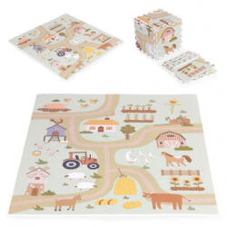 ECOTOYS Salteluta de joaca pentru copii 90.5 x 90.5 x 1 cm ECOEVA019 - Ferma (ed-EDIECOEVA019)