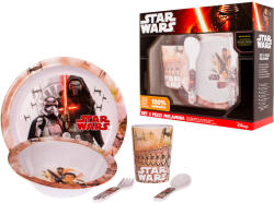 Lulabi Set pentru masa melamina 5 piese Star Wars Lulabi 8340300 (cv-8340300_Initiala) Set pentru masa bebelusi