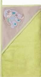 Womar Zaffiro Prosop de baie cu gluga imprimeu velur 100 x 100 cm Womar Zaffiro AN-OW-01-10 (cv-AN-OW-01-10_Verde/Gri/Albastru)