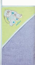 Womar Zaffiro Prosop de baie cu gluga imprimeu velur 80 x 80 cm Womar Zaffiro AN-OW-01 (cv-AN-OW-01_Albastru/Verde)