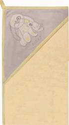 Womar Zaffiro Prosop de baie cu gluga imprimeu velur 80 x 80 cm Womar Zaffiro AN-OW-01 (cv-AN-OW-01_Bej/Gri/Galben)