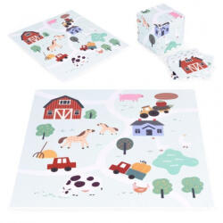 ECOTOYS Salteluta de joaca pentru copii 90.5 x 90.5 x 1 cm ECOEVA020 - Ferma (ed-EDIECOEVA020)
