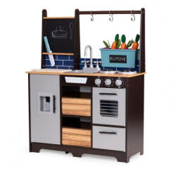 ECOTOYS Bucatarie din lemn pentru copii cu accesorii, 74 x 29.5 x 96 cm, Ecotoys TL40030 (ed-EDITL40030) Bucatarie copii