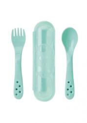 Saro Baby Set Tacamuri Copii cu Suport de Depozitare Mint (5210-M) Set pentru masa bebelusi