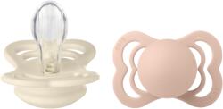 BIBS - Set 2 suzete Supreme Silicon, tetina simetrica, 0 luni + (SETSUPREMESILICONE1)