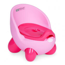 Ecotoys Olita pentru copii, insertie detasabila, picioare antiderapante Ecotoys PP112 - Roz (ed-EDIPP112PINK) Olita