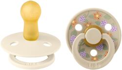 BIBS x LIBERTY - Set 2 suzete Colour Strawberries and Cream Latex, tetina rotunda, 6 luni+-Ivory/Vanilla (12019102)