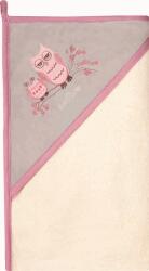 Womar Zaffiro Prosop de baie cu gluga imprimeu velur 100 x 100 cm Womar Zaffiro AN-OW-01-10 (cv-AN-OW-01-10_Bej/Gri/Roz)