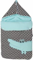 Womar Zaffiro Port Bebe cu broderie Crocodil Womar Zaffiro KO-BWZF-04CR (cv-KO-BWZF-04CR_Turcoaz/Alb/Negru)