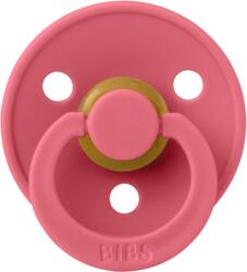 BIBS - Suzeta Colour Latex, tetina rotunda, 0 luni +-Coral (100262C)