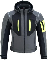 SM Racewear Geaca moto SM Racewear Lima Softshell - Material moale si rezistent la vant, Gluga detasabila, Ventilatie pe piept, Protectii CE (umeri coate spate) (GTL035-XXLNE)