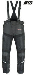 SM Racewear Pantaloni moto textili SM Racewear Breeze - Barbati - 3 Straturi - Impermeabili si Ventilati - Protectii CE - Negru (PTB050-XL)