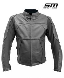 SM Racewear Geaca moto din piele naturala SM Racewear Roadster - Barbati - Captuseala detasabila - Protectii CE - Negru (GPR070XXL)