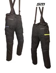 SM Racewear Pantaloni moto textili SM Racewear MeshTech - Barbati - Vara - Ventilati si Impermeabili - Protectii CE - Negru Neon (PTM056-XXLNE)