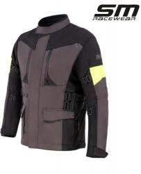 SM Racewear Geaca moto textila SM Racewear Highland II - Barbati - 4 Sezoane - Impermeabila si Ventilata - Protectii CE - Negru Gri Neon (GTH016-2-MNE)