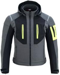 SM Racewear Geaca moto SM Racewear Lima Softshell - Material moale si rezistent la vant, Gluga detasabila, Ventilatie pe piept, Protectii CE (umeri coate spate) (GTL035-MNE)