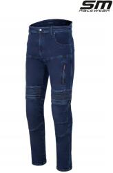 SM Racewear Blugi moto SM Racewear Chaser - Barbati - Urban - Protectii CE - Material rezistent la abraziune (Kevlar Aramida) - Albastru Negru (BTC008-34A)