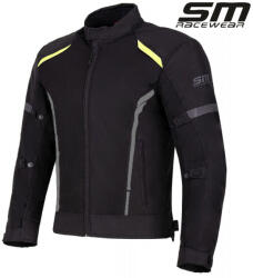 SM Racewear Geaca moto textila SM Racewear MeshTech - Barbati - Vara - Ventilata integral - Protectii CE - Negru (GTM023-XLNE)