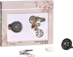 Maison Berger Paris Difuzor de parfum pentru mașină Ophelia negru cu breloc și rezervă Liliflora (7889)