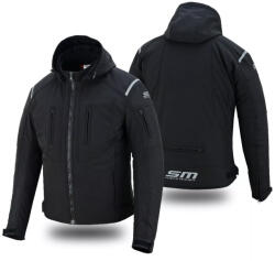 SM Racewear Geaca moto SM Racewear Lima Softshell - Material moale si rezistent la vant, Gluga detasabila, Ventilatie pe piept, Protectii CE (umeri coate spate) (GTL035-MN)