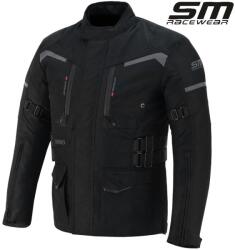 SM Racewear Geaca moto textila SM Racewear Highland II - Barbati - 4 Sezoane - Impermeabila si Ventilata - Protectii CE - Negru Gri Neon (GTH016-2-XLN)