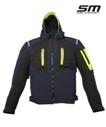 SM Racewear Geaca moto SM Racewear Lima Softshell - Material moale si rezistent la vant, Gluga detasabila, Ventilatie pe piept, Protectii CE (umeri coate spate) (GTL035-MA)