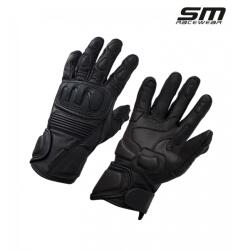 SM Racewear Manusi moto din piele naturala SM Racewear Blade - Barbati - Sport Touring - Cu protectii monturi, degete si antebrat - Aderenta excelenta - Negru (MPB013-L)