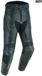 SM Racewear Pantaloni moto din piele naturala perforata SM Racewear Blade - Barbati - Sport - Protectii CE - Slidere genunchi - Negru (PPB025-XXL)
