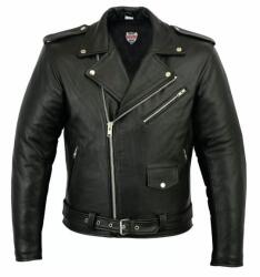 SM Racewear Geaca moto SM Racewear Classic Chopper - Piele naturala moale, Protectii CE coate umeri spate, Captuseala detasabila, Fermoare metalice (GPC078-M)