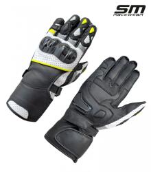 SM Racewear Manusi moto SM Racewear Alp - piele bovina dublata, protectii compozite antebrat-degete si sistem dublu de inchidere, diverse culori (MPS060-LNE)
