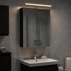 vidaXL Шкаф с огледало за баня Черния дъб 50 x 14, 5 x 70 см (889048)