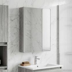 vidaXL Шкаф с огледало за баня Сив Сонома 43 x 11, 5 x 60, 5 см (889228)