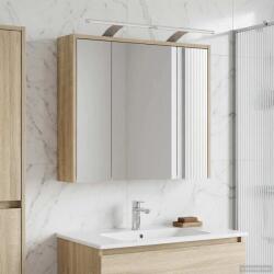 vidaXL Шкаф с огледало за баня Сонома дъб 63, 5 x 16 x 62, 5 см (889161)
