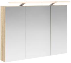 vidaXL Шкаф с огледало за баня Сонома дъб 100 x 14, 5 x 70 см (889129)