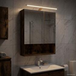 vidaXL Шкаф с огледало за баня Димян дъб 50 x 14, 5 x 70 см (889211)