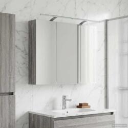 vidaXL Шкаф с огледало за баня Сив Сонома 100 x 14, 5 x 70 см (889132)