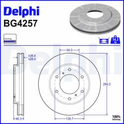 DELPHI Disc frana DELPHI BG4257 (BG4257) - fixbox