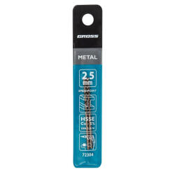GROSS Professional 2.5x 57 mm HSS-Co fém fúrószár 2db (72304)