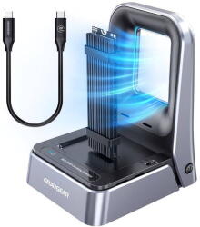 GRAUGEAR Docking Station GrauGear Graugear G-M2DK2-20G M. 2 Docking Station, USB 3.2, NVMe und SATA Support, aktiv belüftet - schwarz (G-M2DK2-20G)