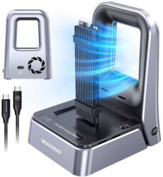 GrauGear Docking Station GrauGear G-M2DK2-40G M. 2 Docking Station, USB4, PCIe Gen4x4 NVMe Support, aktive Kuhlung - schwarz (G-M2DK2-40G)